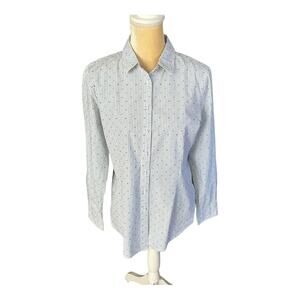 Brooks Brothers Red Fleece Confetti Speckled Button Down Shirt EUC Size 8 Blue